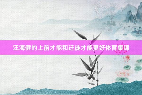 汪海健的上前才能和迁徙才能更好体育集锦