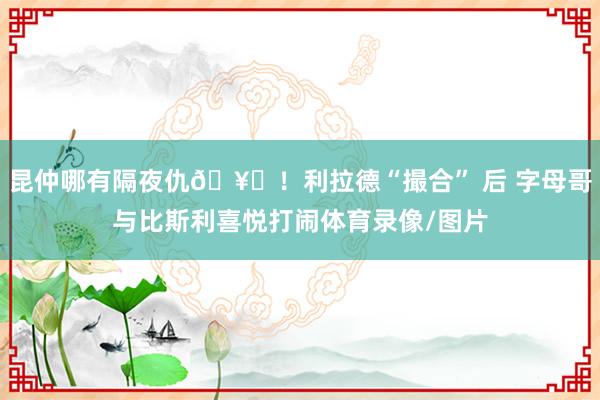 昆仲哪有隔夜仇🥂！利拉德“撮合” 后 字母哥与比斯利喜悦打闹体育录像/图片