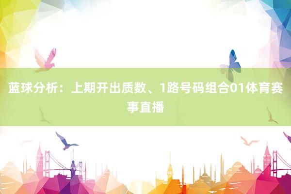 蓝球分析:上期开出质数、1路号码组合01体育赛事直播