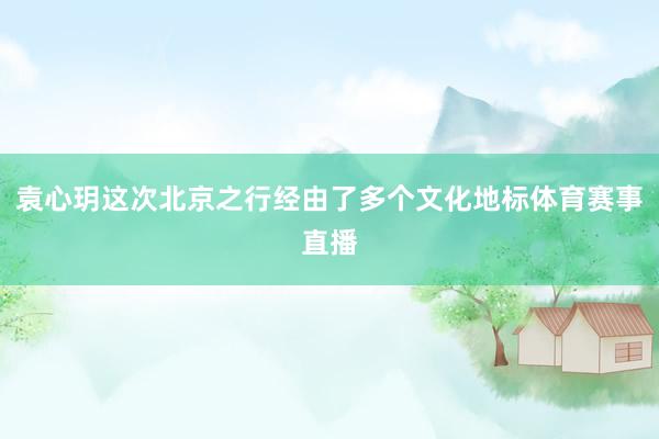 袁心玥这次北京之行经由了多个文化地标体育赛事直播
