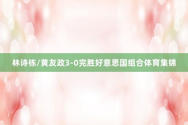 林诗栋/黄友政3-0完胜好意思国组合体育集锦