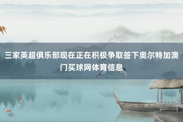 三家英超俱乐部现在正在积极争取签下奥尔特加澳门买球网体育信息