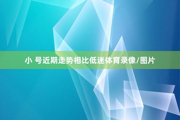 小 号近期走势相比低迷体育录像/图片