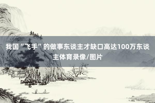 我国“飞手”的做事东谈主才缺口高达100万东谈主体育录像/图片