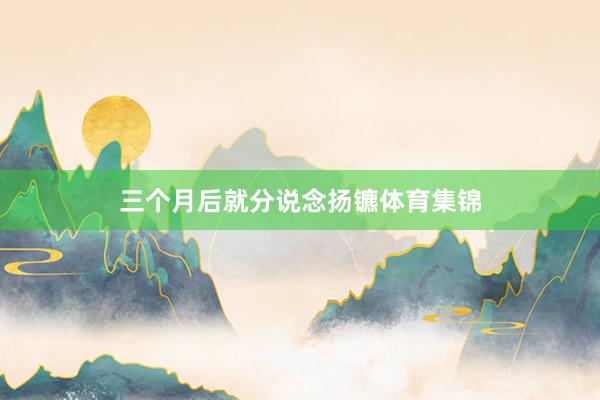 三个月后就分说念扬镳体育集锦