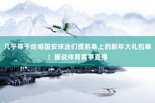 几乎等于给咱国安球迷们提前奉上的新年大礼包嘛！据说体育赛事直播