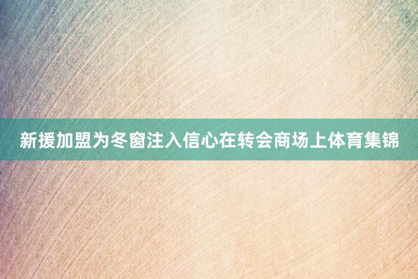 新援加盟为冬窗注入信心在转会商场上体育集锦