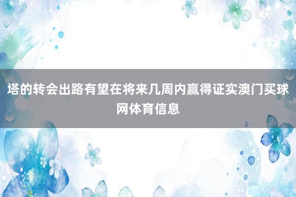 塔的转会出路有望在将来几周内赢得证实澳门买球网体育信息