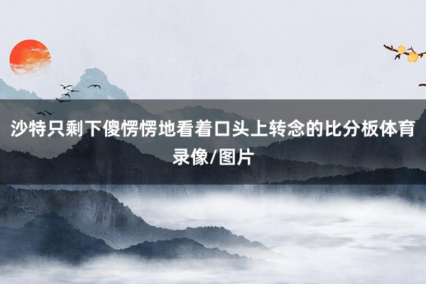 沙特只剩下傻愣愣地看着口头上转念的比分板体育录像/图片