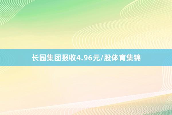 长园集团报收4.96元/股体育集锦