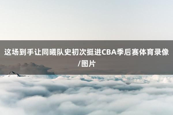这场到手让同曦队史初次挺进CBA季后赛体育录像/图片