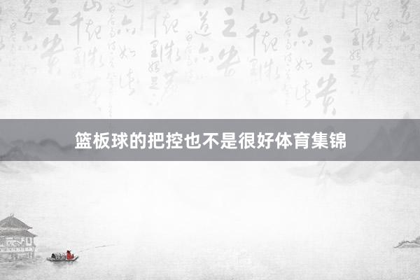 篮板球的把控也不是很好体育集锦