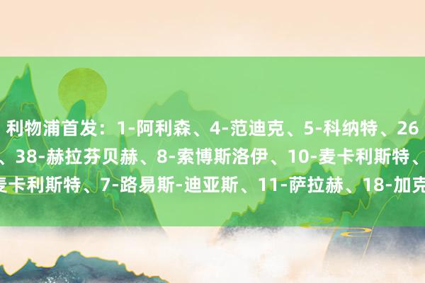 利物浦首发：1-阿利森、4-范迪克、5-科纳特、26-罗伯逊、84-布拉德利、38-赫拉芬贝赫、8-索博斯洛伊、10-麦卡利斯特、7-路易斯-迪亚斯、11-萨拉赫、18-加克波    体育集锦