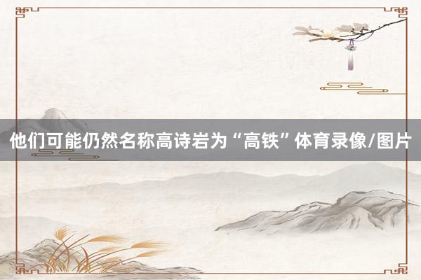 他们可能仍然名称高诗岩为“高铁”体育录像/图片