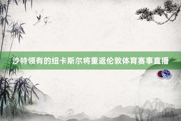 沙特领有的纽卡斯尔将重返伦敦体育赛事直播