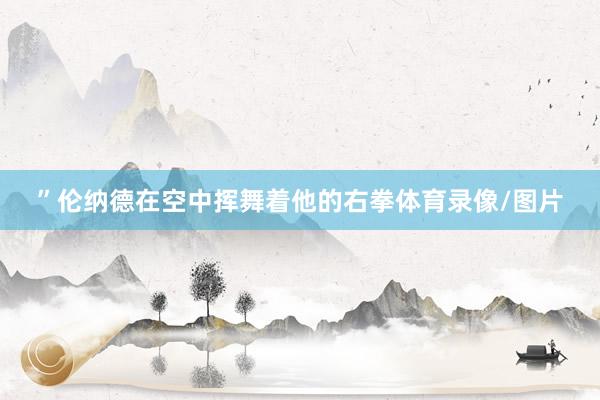 ”伦纳德在空中挥舞着他的右拳体育录像/图片