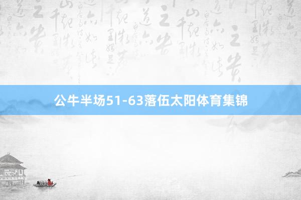 公牛半场51-63落伍太阳体育集锦