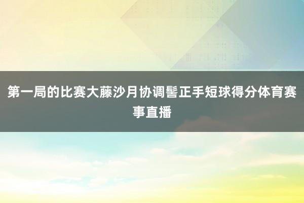 第一局的比赛大藤沙月协调髻正手短球得分体育赛事直播