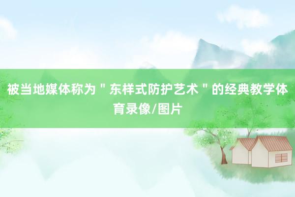 被当地媒体称为＂东样式防护艺术＂的经典教学体育录像/图片