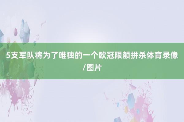 5支军队将为了唯独的一个欧冠限额拼杀体育录像/图片