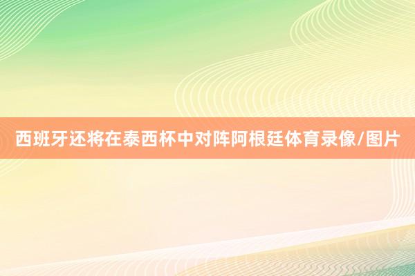 西班牙还将在泰西杯中对阵阿根廷体育录像/图片