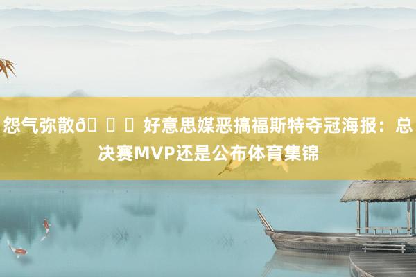 怨气弥散😂好意思媒恶搞福斯特夺冠海报：总决赛MVP还是公布体育集锦