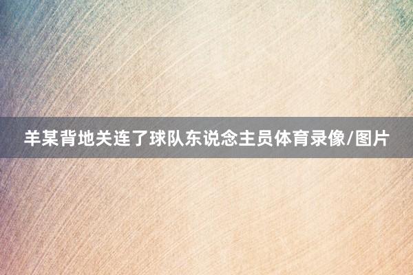 羊某背地关连了球队东说念主员体育录像/图片