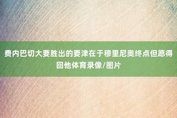 费内巴切大要胜出的要津在于穆里尼奥终点但愿得回他体育录像/图片