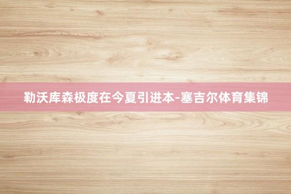 勒沃库森极度在今夏引进本-塞吉尔体育集锦