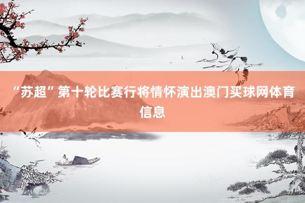 “苏超”第十轮比赛行将情怀演出澳门买球网体育信息