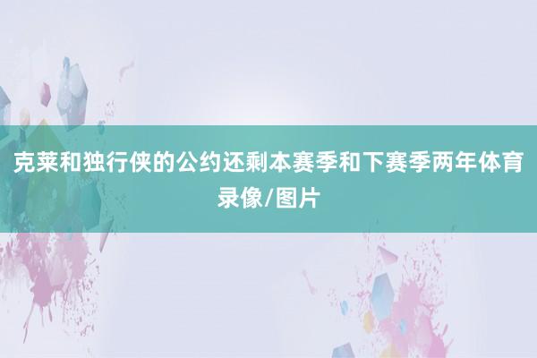 克莱和独行侠的公约还剩本赛季和下赛季两年体育录像/图片