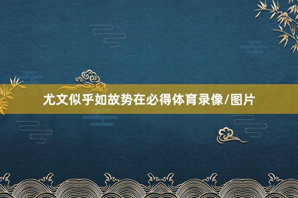 尤文似乎如故势在必得体育录像/图片