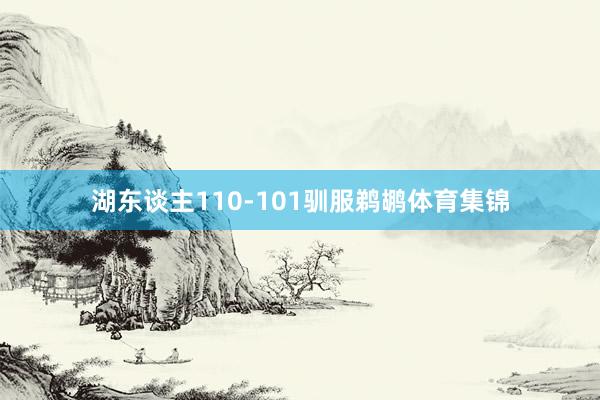 湖东谈主110-101驯服鹈鹕体育集锦