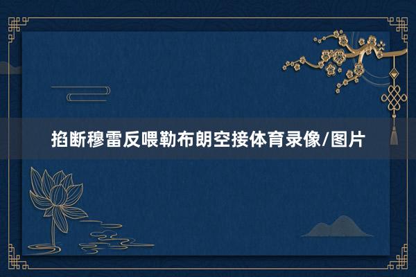 掐断穆雷反喂勒布朗空接体育录像/图片