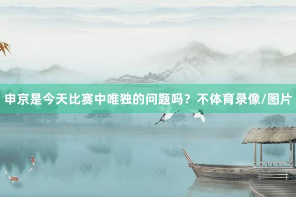 申京是今天比赛中唯独的问题吗？不体育录像/图片