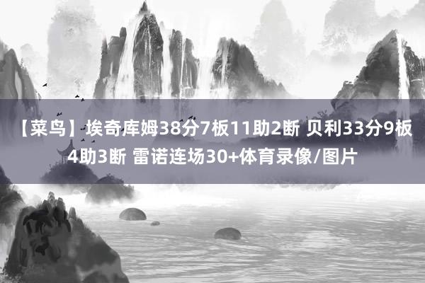 【菜鸟】埃奇库姆38分7板11助2断 贝利33分9板4助3断 雷诺连场30+体育录像/图片