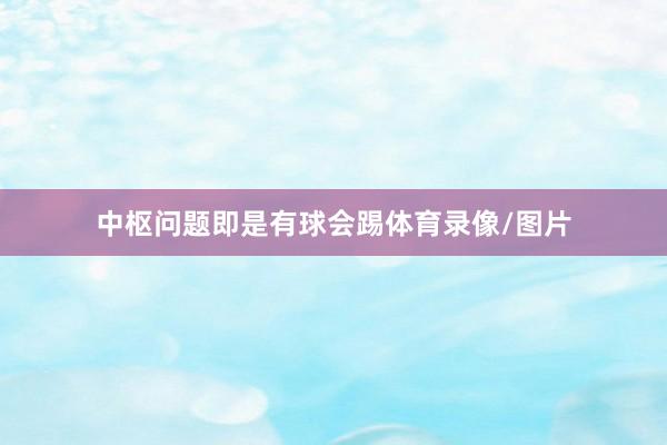 中枢问题即是有球会踢体育录像/图片