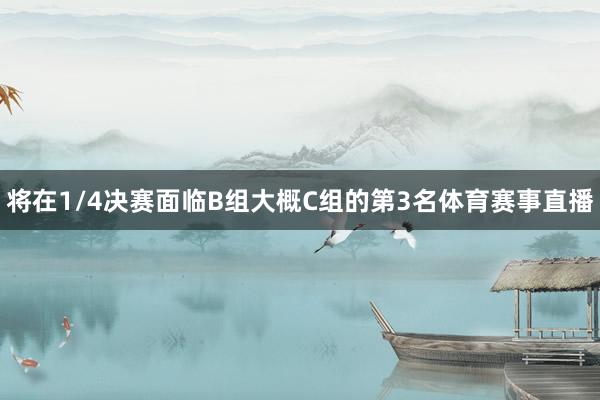 将在1/4决赛面临B组大概C组的第3名体育赛事直播