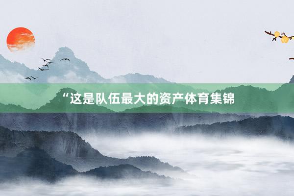 “这是队伍最大的资产体育集锦