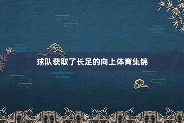 球队获取了长足的向上体育集锦
