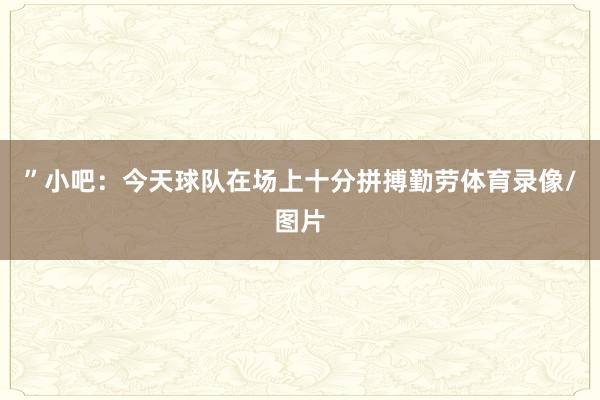”小吧：今天球队在场上十分拼搏勤劳体育录像/图片