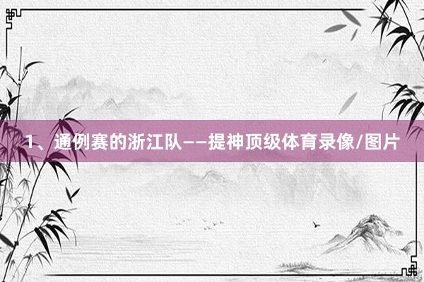 1、通例赛的浙江队——提神顶级体育录像/图片