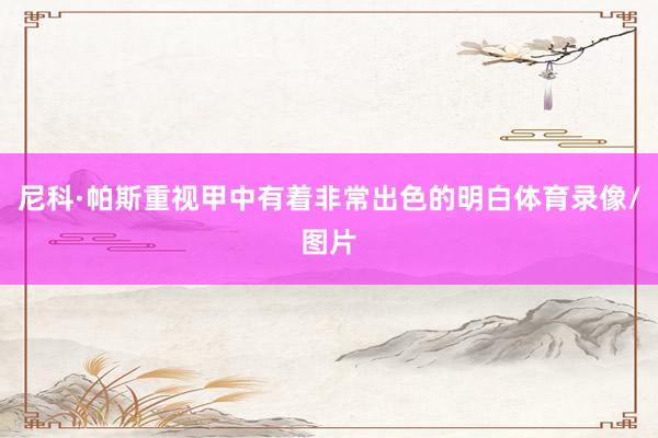 尼科·帕斯重视甲中有着非常出色的明白体育录像/图片